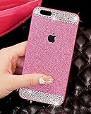 iPhone 5/5s Case ,Beauty Luxury Hybrid Glamorous Glitter Hard Shiny Bling Sparkle With Crystal Rhinestone Artificial Diamond Cover Case For iPhone 5/5s (iphone 5/5s, Bling + Pink)