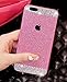 iPhone 5/5s Case ,Beauty Luxury Hybrid Glamorous Glitter Hard Shiny Bling Sparkle With Crystal Rhinestone Artificial Diamond Cover Case For iPhone 5/5s (iphone 5/5s, Bling + Pink)
