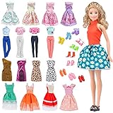 E-TING Lot 15 items = 5 Sets Fashion Casual Wear Clothes/outfit with 10 Pair Sho