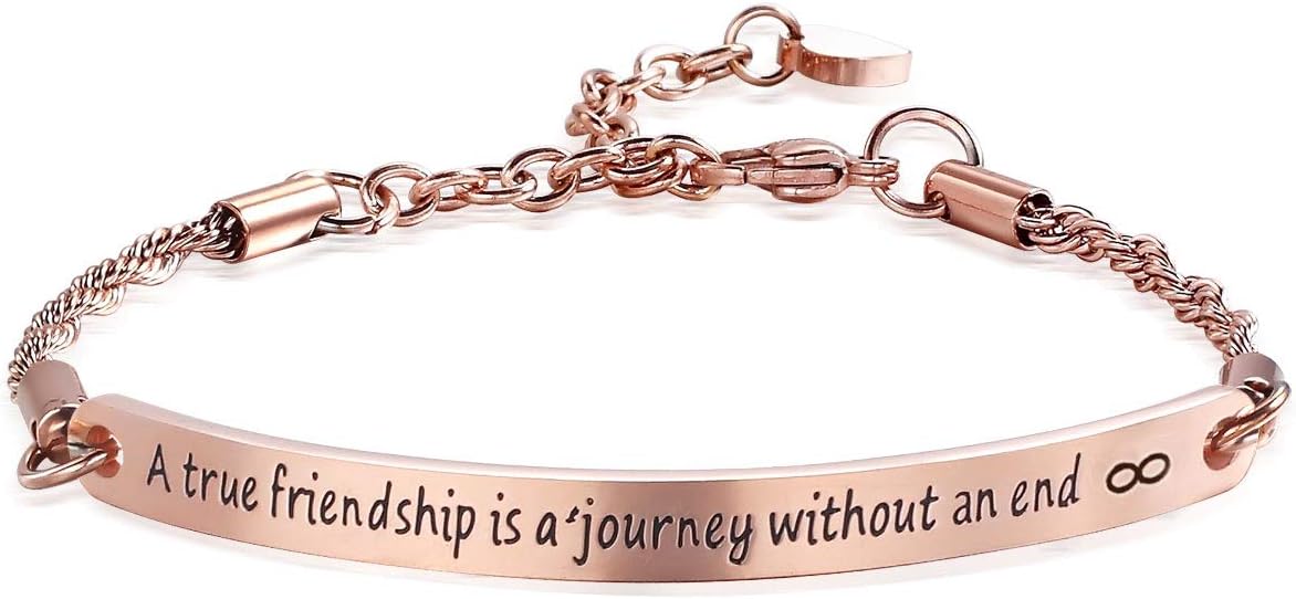 Inspirational Bracelets Gifts Engraved Personalized Fashion Bangles for Women Girl Sister Mother Friends