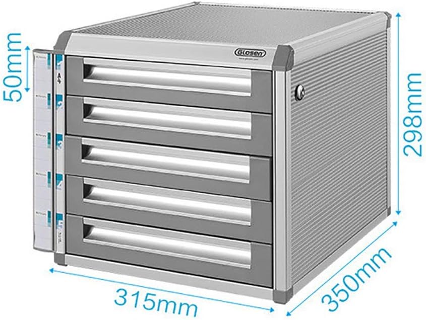 Fpigshs Drawer File Cabinet With Lock 5 Layer Aluminum Alloy Pc Desktop Office Filing Cabinet Waterproof A4 Data Storage Box Stationery Toolbox W12 5 D13 8 H11 7in Amazon Co Uk Kitchen Home