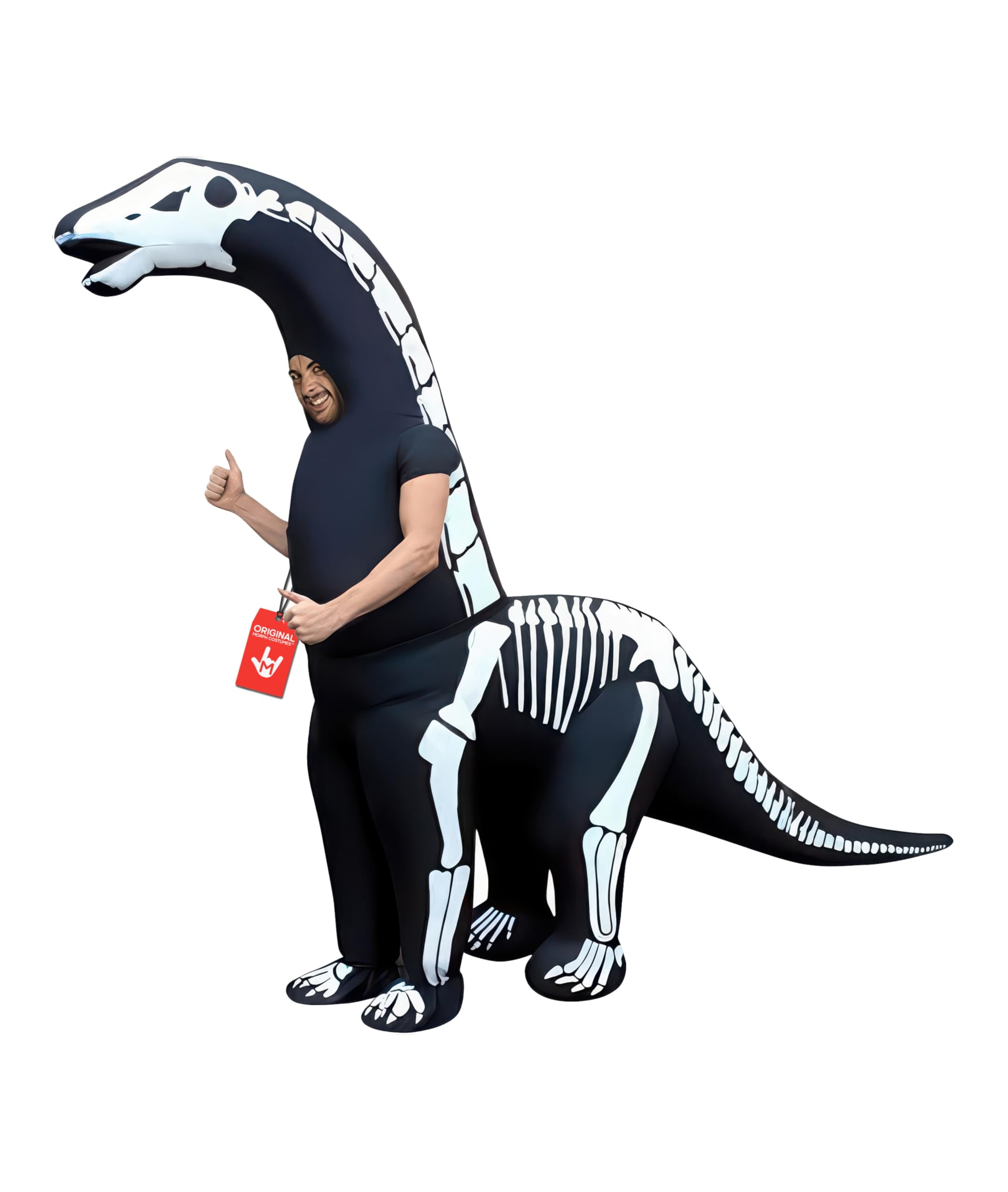 Morph MCGIDIS Dinosaur Costume, Men, Diplodocus Skeleton Adults, One Size