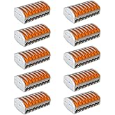 FULARR 10Pcs Premium PCT-218 Lever-Nut Wire Connectors, 8 Port Conductor Compact Wire Connectors, Splicing Type Quick Conduct