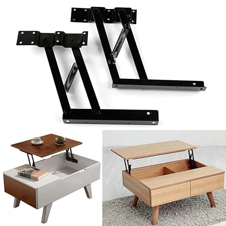 Yaheetech 1 Paar Lift Up Scharnier DIY Scharnier, Lift-Up-Top-Mechanismus für Couchtische, Spring Scharnier Hardware Halterun