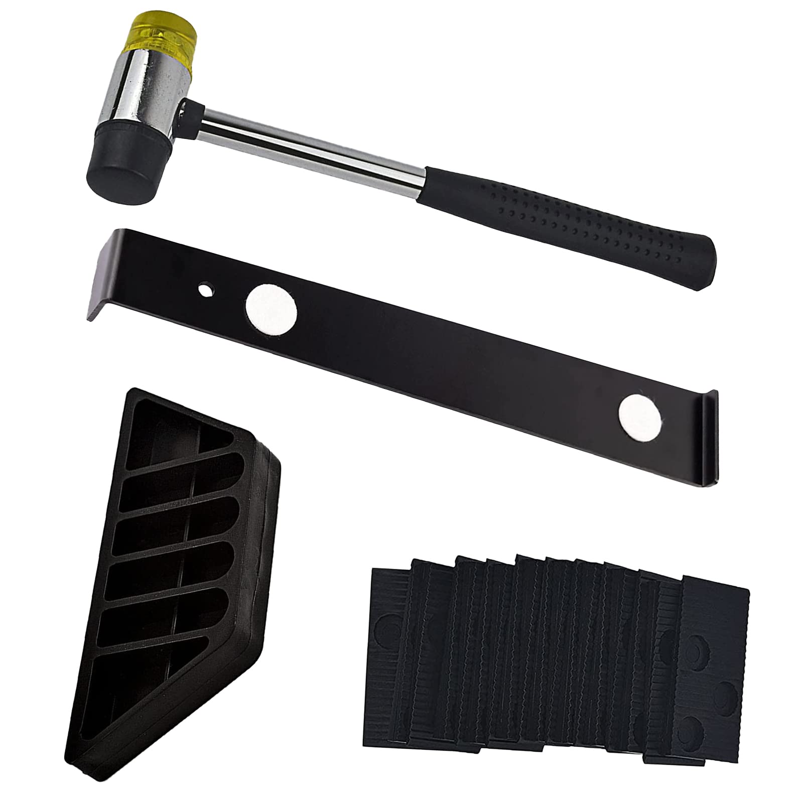 Verve Jelly Laminate Flooring Kit, Laminate Wood Flooring Installation Kit with 20 spacers,Tapping Block, Pull Bar and Mallet