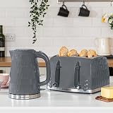 Russell Hobbs Honeycomb 4 Slice Toaster Grey Textured 1500W 6 Browning view 6