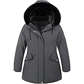 Pefflarge Women’s Plus Size Puffer Down Coat | Windproof, Waterproof, Removable Hood, Insulated for Winter Travel