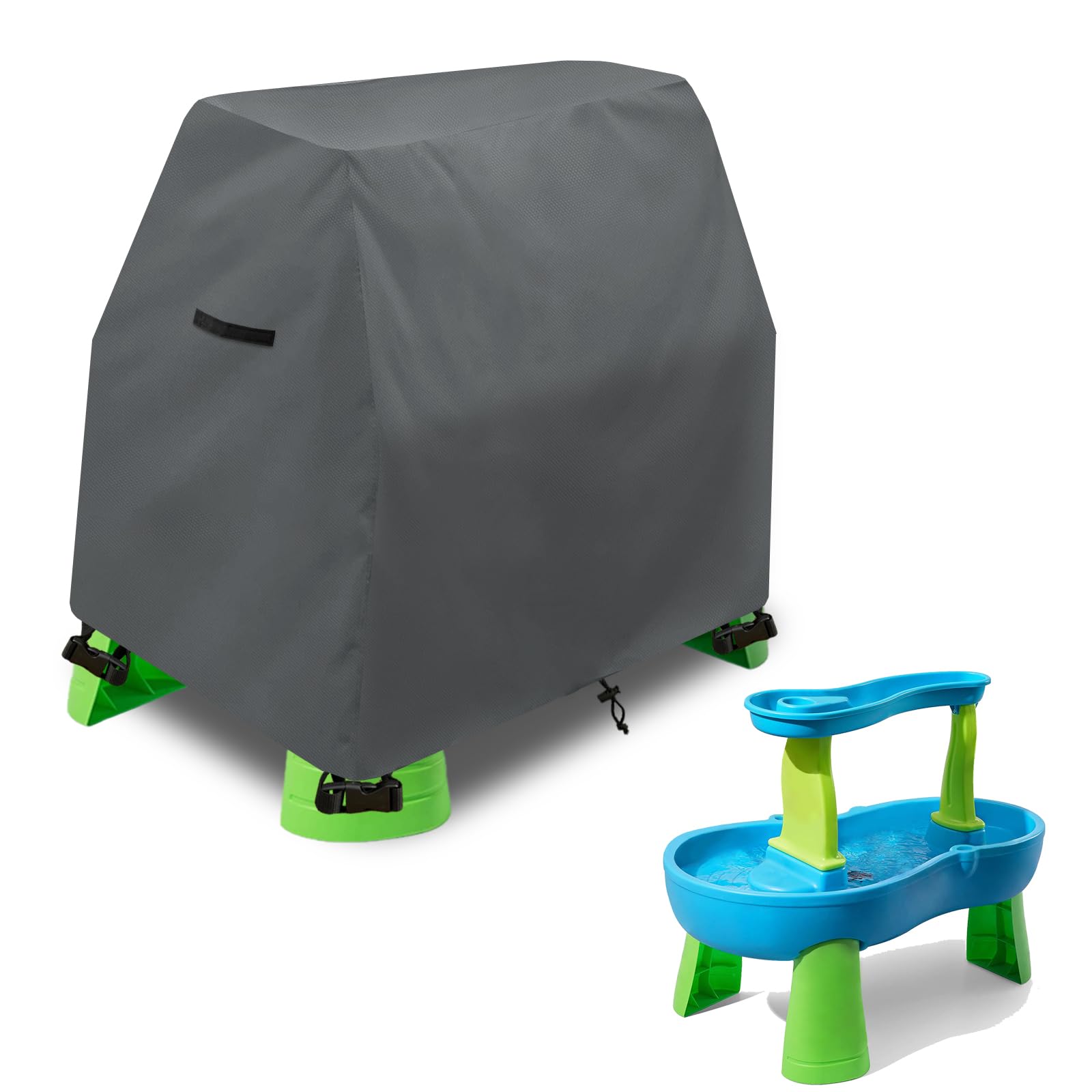 Aacabo Kids Water Table Cover Fit Step2 Rain Showers Splash Pond Water Table,Waterproof Dust Proof Anti-UV Outdoor Toys Cover-Cover only