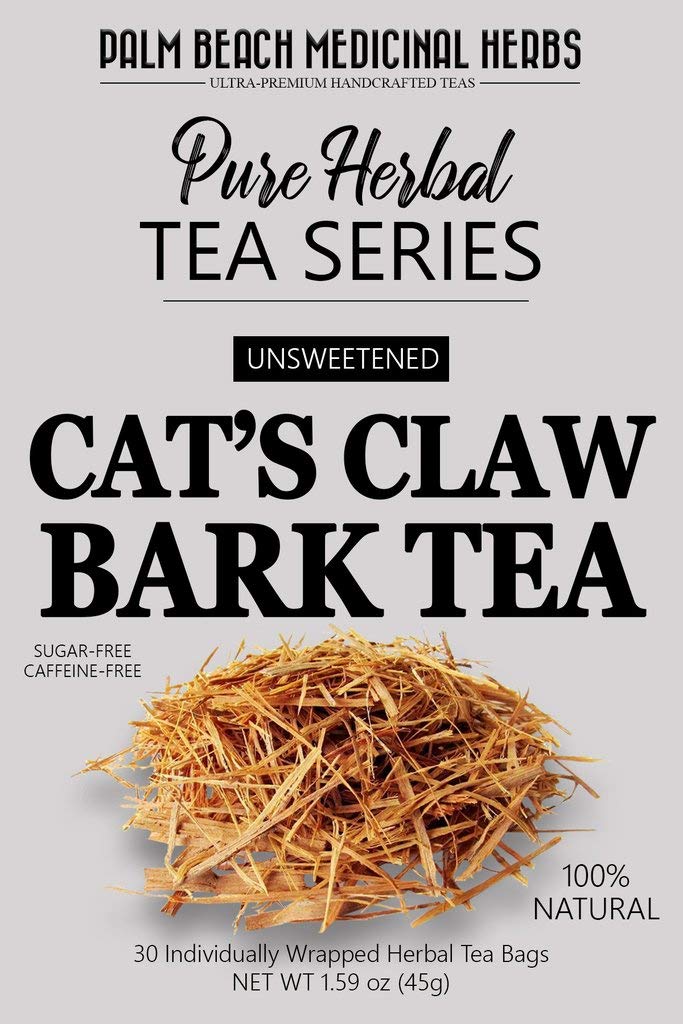 Cat's Claw Bark Tea Pure Herbal Tea Series by Palm Beach Medicinal Herbs (30 Tea
