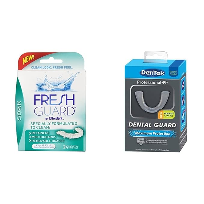 Fresh Guard Soak Specially Formulated CLEANER for Retainers Mouthguards& Removable