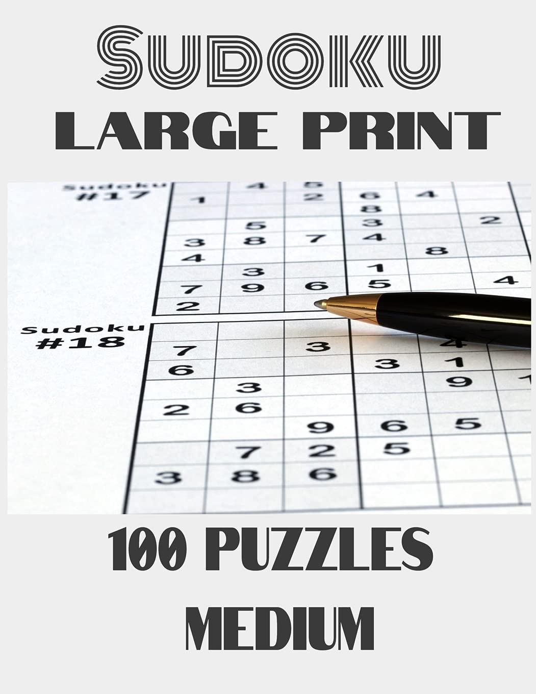 sudoku large print 100 puzzles medium saduku puzzle books sudoku puzzles for adults sudoku for dummies blank sudoku grids sodoku puzzles for adults kitabi el jouhari 9798711638025 amazon com books