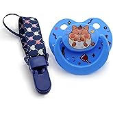 ScribbleHourglass Big Shield Adult Pacifiers for Sleep: Pacifier for Adult with Paci Clips