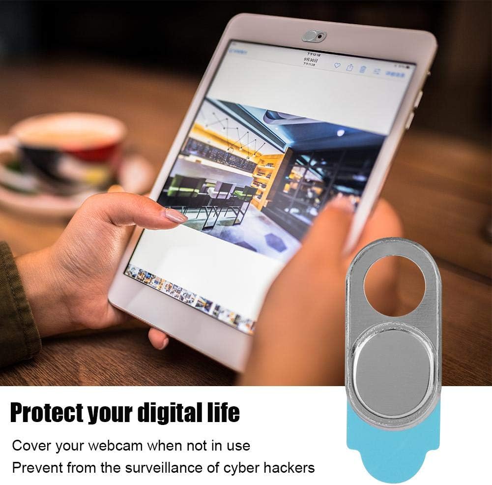 Kafuty Webcam Cover 3pcs Ultra Thin Metal Lens Cap Protective Cover Protection Privacy Security Suitable for Smartphones Tablets Desktops Laptops (Silver) - Image 5