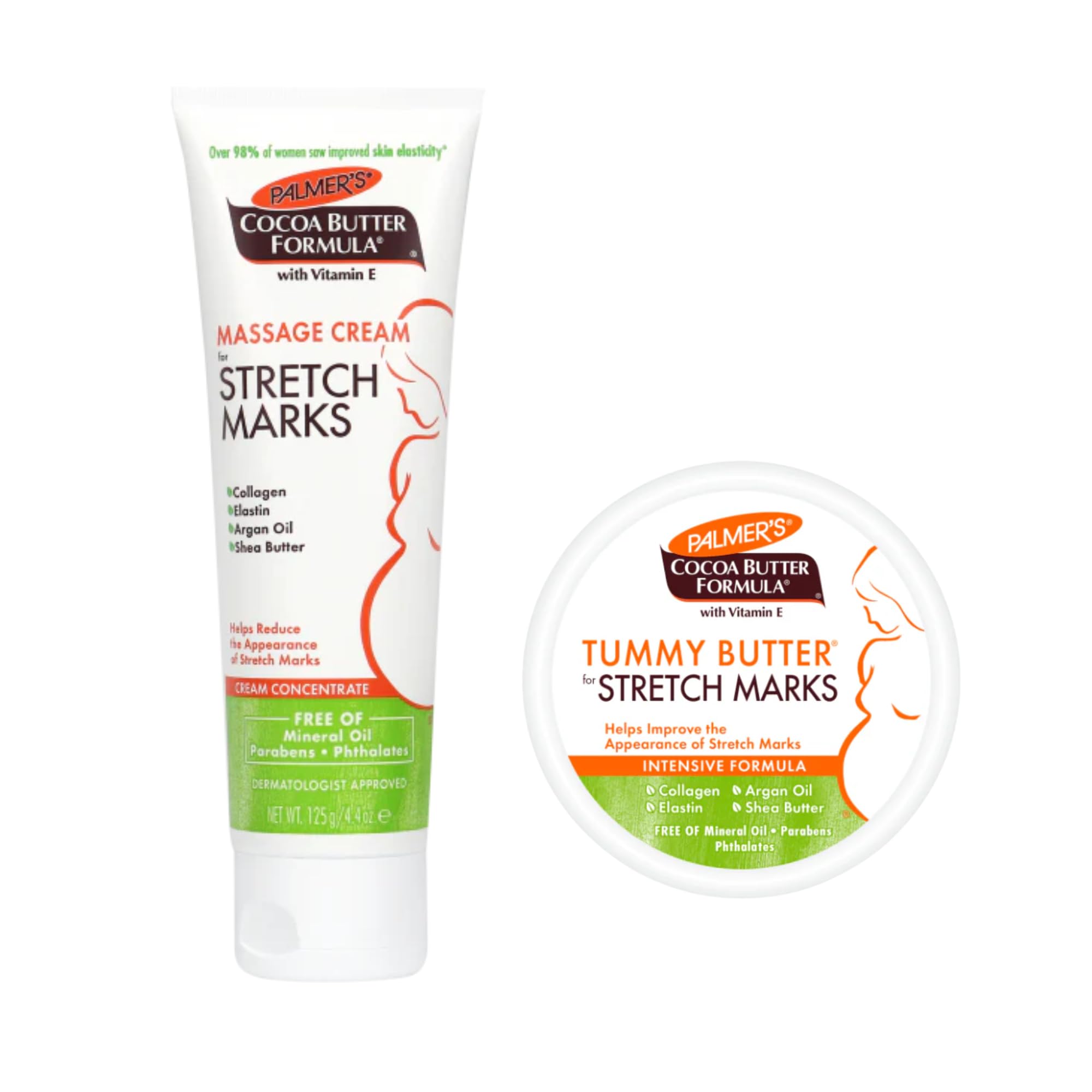 Coconut Cream Bundle: 1x Stretch Cream 125 ML & 1x Firming Butter 125 gm | Skin Smoothing Set by Palmers Cocoa Butter
