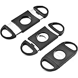3 Pack Cigar Cutter Stainless Steel Double Blade Cigar Clipper,Smoking Set Guillotine Cigar Accessories Black