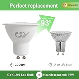 GY Dimmable GU10 LED Bulbs 4.9W 790LM 6500K 120° 10 Pack 75W Replacement view 4