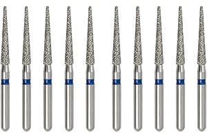 TINSAY Diamond Burs FG Round Diamond Drill Burs 100pcs (TC-11-10 Pack)