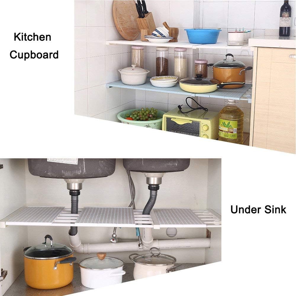 Home & Kitchen Airing Cupboard Shelves Adjustable Storage Rack Under