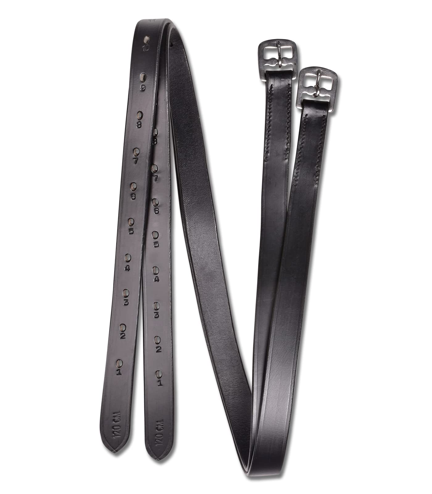 WALDHAUSEN STAR stirrups straps, black, 120 cm