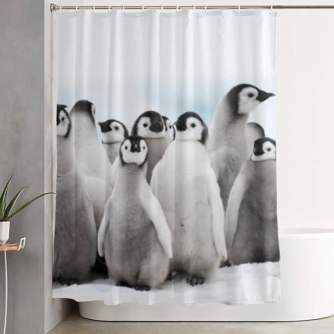 Shower Curtains Emperor Penguins Bathroom Decoration Cozy