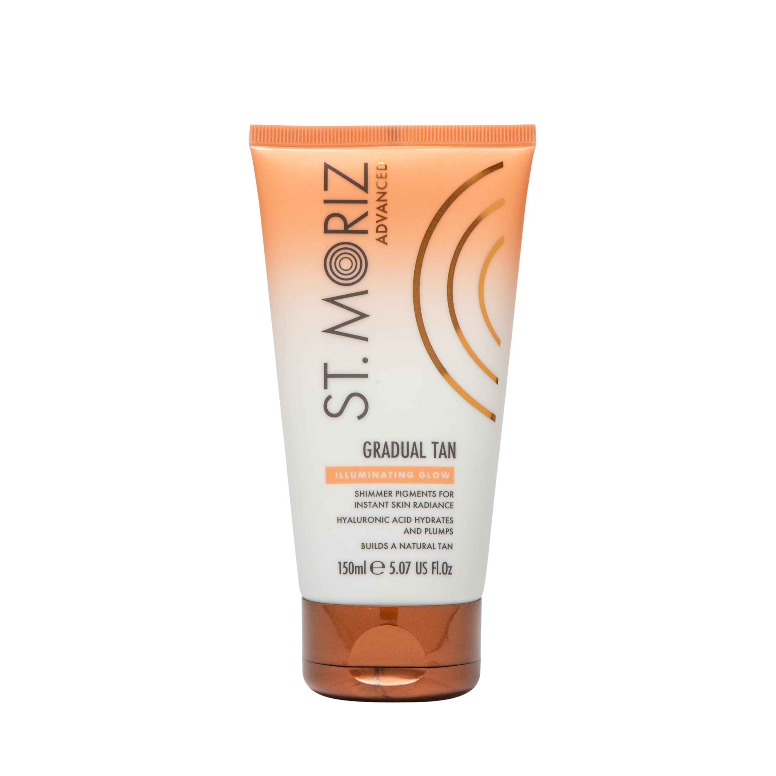 St. Moriz Advanced Illuminating Gradual Tanning Lotion | Hydrating Gradual Tan Moisturiser with Hyaluronic Acid & Shimmer Radiance Pigments | Builds up a Natural Glow in 1 to 3 Applications | 150ml