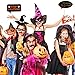 Halloween Photo Booth Prop 66Pcs on A Stick for Party Favor Supply Fancy Trick or Treat Decor DIY Kit