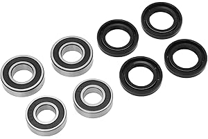ACOUTO Front Wheel Bearing Seal Kit 4 Pcs Ball Bearings 4 Pcs Sealing Rings for Polaris Sportsman 90 2001-2016 Steel Rubber Material