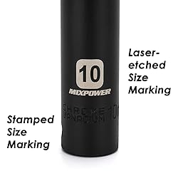 MIXPOWER 6PCS 3/8"Drive 10mm Deep&Shallow Socket, 6