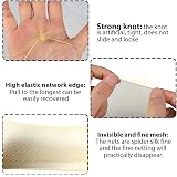 Polly Online 20 Pcs Hair Nets for Women Bun Elastic Edge Mesh Blonde view 3
