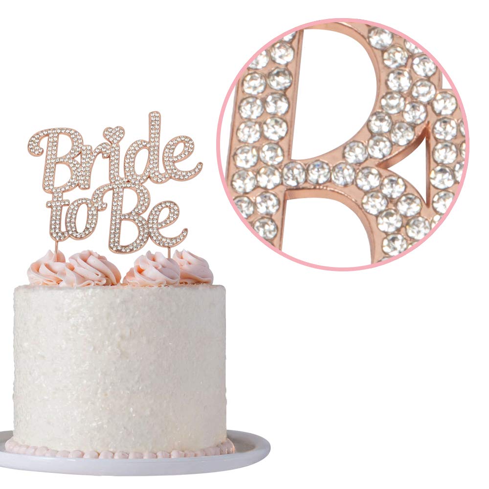 Bride to Be ROSE GOLD Cake Topper Future Mrs Cake Topper Sparkly