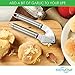 Garlic Press and Peeler Set, Stainless Steel Crusher, Ginger Mincer & Cleaning Brush - with Gift Box