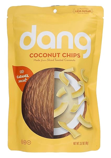 DANG TOASTED COCONUT CHIPS, CARAMEL SEA SALT, 3.17 OUNCE