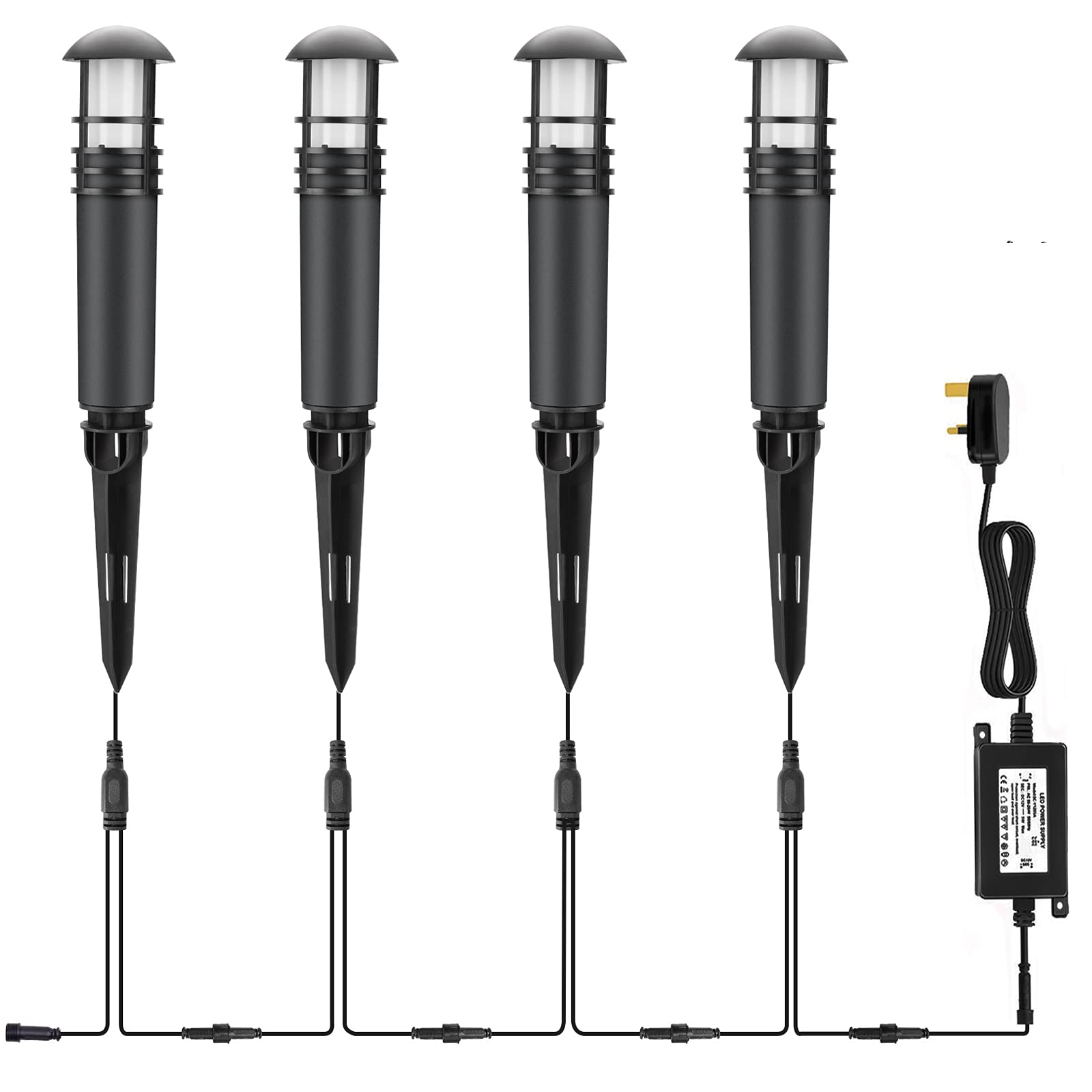 CISLAN Garden Lights - 3W 12V Low Voltage Outdoor LED Landscape Lights, IP65 Waterproof, for Patio, Deck, Yard, Garden, Driveway, Pool Area (4 Pack)