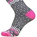 Pure Athlete Ski Socks Women Wool Warm – Skiing Sock Men, Warmest Snowboard Cold Weather Pack (1 Pair - Grey/Hot Pink, Small)