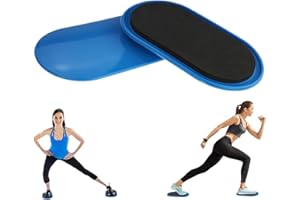 Exercise Sliders, 2PCS 9.3x5.3 Inch Workout Sliders Disc, Non Slip Core, Reusable Sliding Discs for Exercise, Pilates, Gym, F