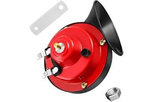 Sbulhia Super Loud Train Horn, 12V 5A Waterproof High Tone Electric Snail Horn, Universal Raging Sound Air Horns Replacement 