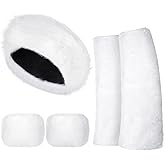 SATINIOR 3 Pieces Faux Fur Headband Set Ear Warmer Headwrap Furry Wrist Cuff Leg Warmers Boot Cuff Accessories for Girls