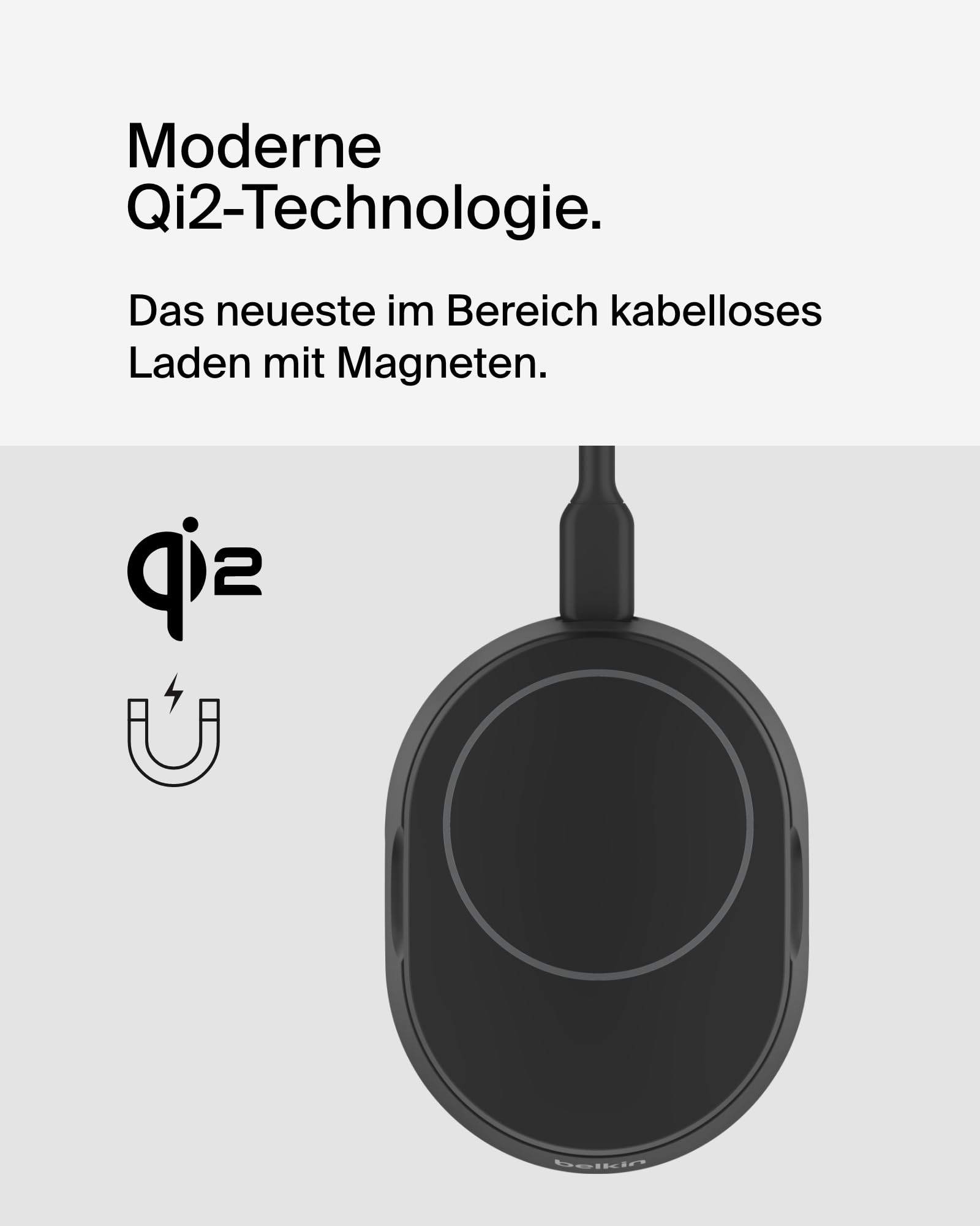 Belkin BoostCharge Pro induktive Ladestation 15W, Qi2-Ladegerät, kabelloses Ladegerät, kompatibel mit MagSafe, kabelloses Qi2-Ladestation für Apple iPhone 16/15/14/13/12, inkl. 20-W-Netzteil – Schwarz 6