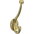 Franklin Brass Classic Edge  4-Pack  Coat And Hat Wall Hooks Double Hooks Hanging Matte Black Wall Mount Hanger Backpack Purse Bag Towel Organization Decor - View #2