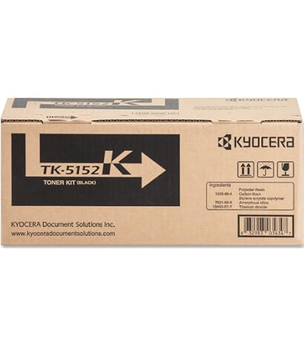 Amazon.com: Kyocera TK5152 (TK-5152) 4-Color Toner Cartridge Set