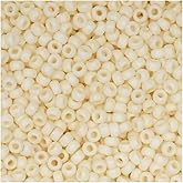 Miyuki Round Seed Beads, 11/0 Size, 8.5 Gram Tube, 2021 Matte Opaque Cream