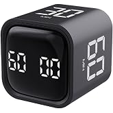 Rotating Pomodoro Timer 5,10,30, 60 Minutes Preset,Desk Productivity Flip Timer, Visual Cube Countdown Stopwatch,Custom Modes/Vibration/High/Low Volume,ADHD Timers, for Study, Work, School, Kitchen