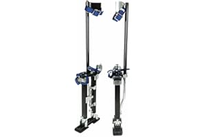 VOWAGH Adjustable Black Drywall Stilts 18-30 Inch Professional Grade Aluminum Tool Stilt for Painting Painter Taping