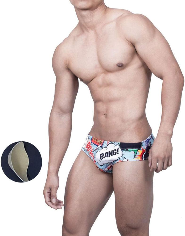 Slip Da Bagno Uomo AIEOE - Costume Con Pad Rimovibile, Vita Bassa, Coulisse, Per Surf E Nuoto - Foto 8