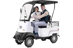 DIMHLCDZA 2 Passenger Golf Cart & Electric Golf Cart&with Extra Large Capacity Storage Trunk&Independent Suspension for Golf|Suitable for Golf| Hunting|Scenic Spots|Hotels|Beaches|Schools and Farms
