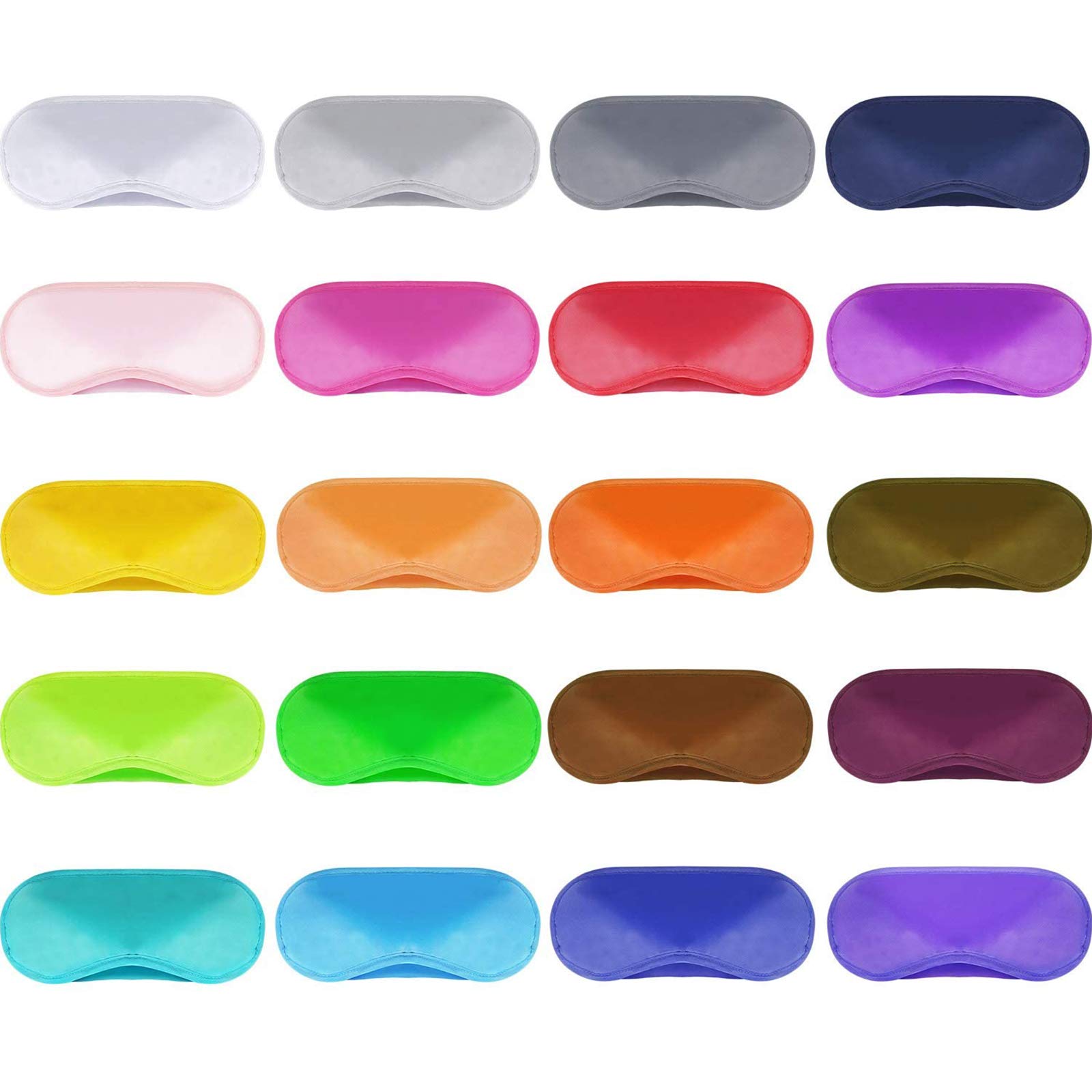50 Pieces Eye Cover Sleep Mask Blindfold Eye Blindfold Sleeping Masks for Games Party Travel with Nose Pad and Adjustable Strap (Multicolor)