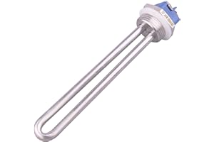 Dernord 12V 300W DC Immersion Heater Submersible Water Heater Element Stainless Steel Heating Element with 1 Inch NPT Fitting