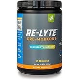 REDMOND Re-Lyte Pre-Workout Drink Mix, Blueberry Lemonade, 15.87oz