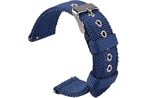 uEmoh Watch Straps, Quick Release Nylon Watch Bands for Men Women, Watch Bands of Multiple Colors & Width(16mm,18mm, 20mm, 22mm)