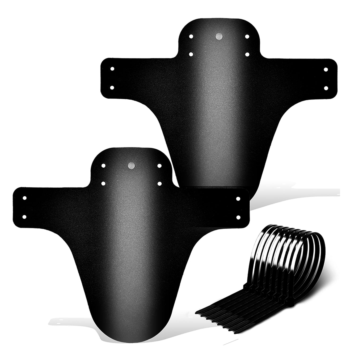 FETESNICE Mountain Bike Mudguard, 2Pcs MTB Mudguard Front and Rear Compatible,Fits 26", 27.5", 29", Plus Size and Fat Bike Wheel Sizes (Polish Blank 2)